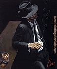 Fabian Perez Study for Man in Black Suit II painting
